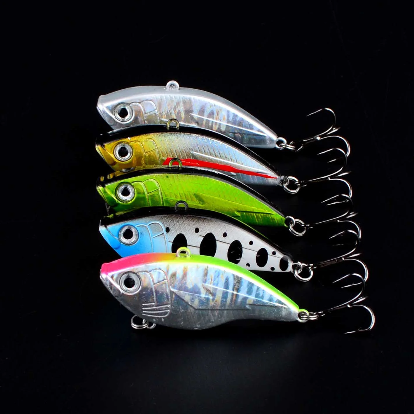 Señuelo VIB duro con anzuelos triples para bass y pike - imagen 5