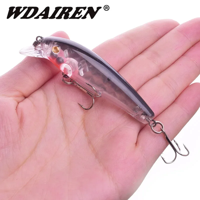 6 unids / lote Señuelos de pesca mixtos 70 mm 6,5 g Minnow Crankbaits cebos de lubina Wobblers Set aparejos de cebo de pesca falsos realistas - imagen 2