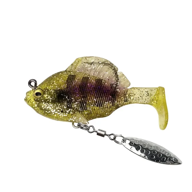 Señuelos de pesca 60mm 10g cebos blandos silicona Swimbait Jig Head Minnow cebo Artificial para lubina Pike perca señuelo de pesca - imagen 4