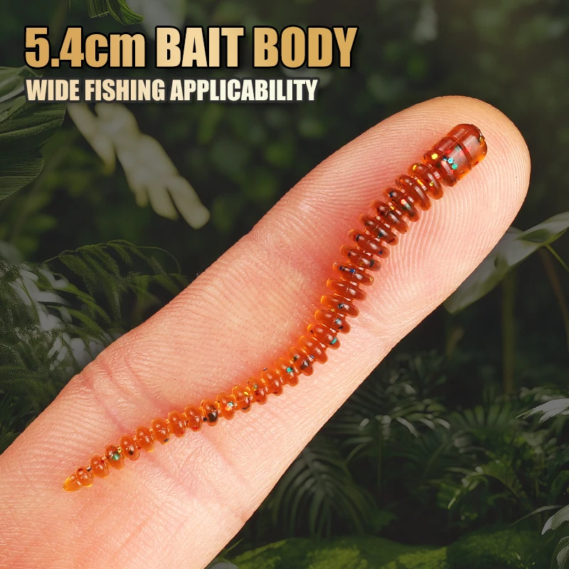 Cebos blandos supercontinentes de sanguijuela cruel, 54mm/20 piezas, señuelos de pesca artificiales, gusanos de mar, lombriz de tierra, señuelos blandos de pesca Wobblers - imagen 4