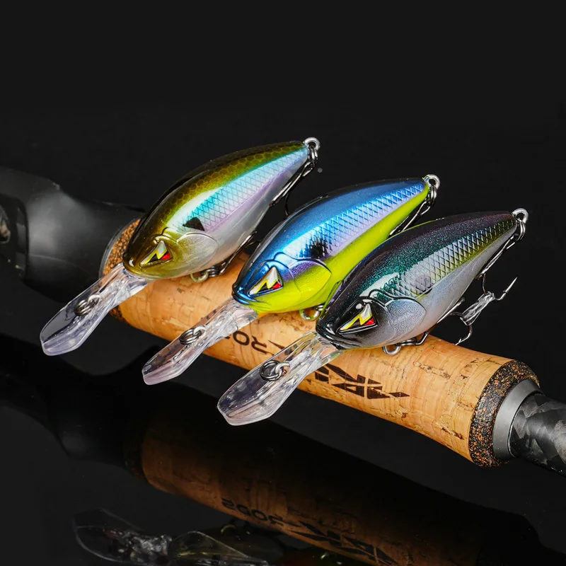 ARK CMT10 Ruido Graso CRANKBAIT Capa Media y Supera, Gancho Personalizado Musta KVD, Señuelo Cebo