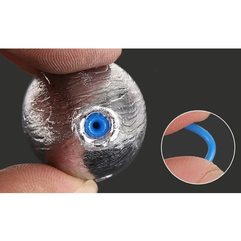 Juego de 1/5/10 Uds. De plomo para pesca, plomo en forma de oliva, plomo con núcleo de plástico, cebo hueco redondo, aparejos de pesca - imagen 2