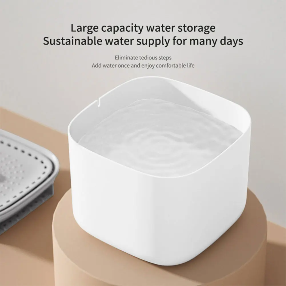 Fuente de agua para gatos de 3L, filtro de recirculación automática, protección contra incendios secos, bebedero de agua para gatos, dispensador de agua silencioso eléctrico USB - imagen 4