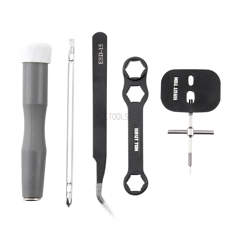 4/5/6 Uds carrete de pesca rodamiento Pin removedor mantenimiento llave multifuncional destornillador pinzas herramienta rueda de gota de agua modificada - imagen 5