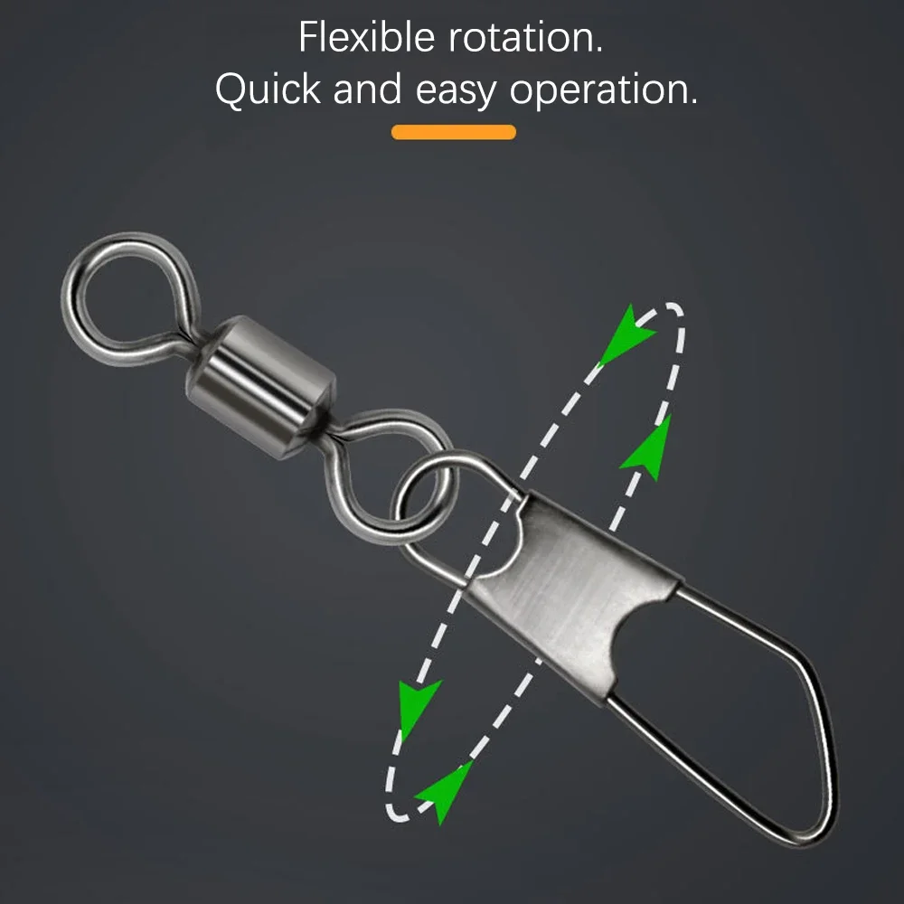 DNDYUJU Conector Señuelo Tipo A – Giratorio Inoxidable para Carpa - imagen 3