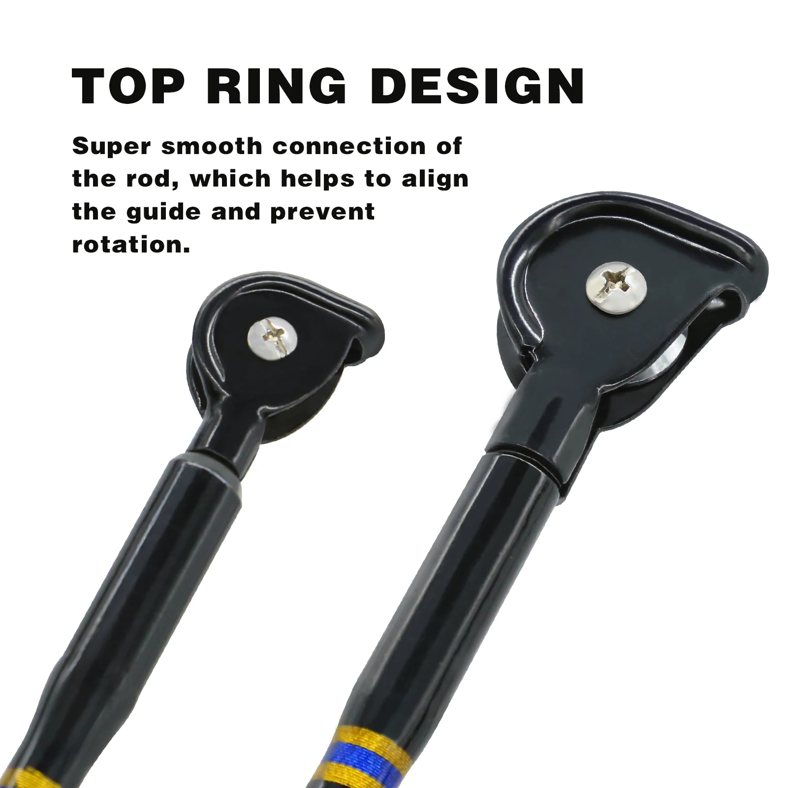 Topline-caña de pescar grande de 5 '6 ", aparejos de arrastre de pesca de atún, guía de rodillo, 30 50 80 130lbs, tope de nailon, 5 + 1 - imagen 4