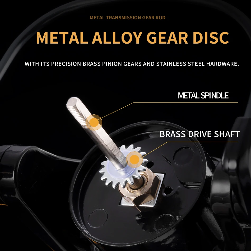 Carrete de pesca Rooblinos HM, carrete totalmente de Metal, arrastre máximo de 8KG, mango de acero inoxidable, carrete giratorio de agua dulce y salada - imagen 5