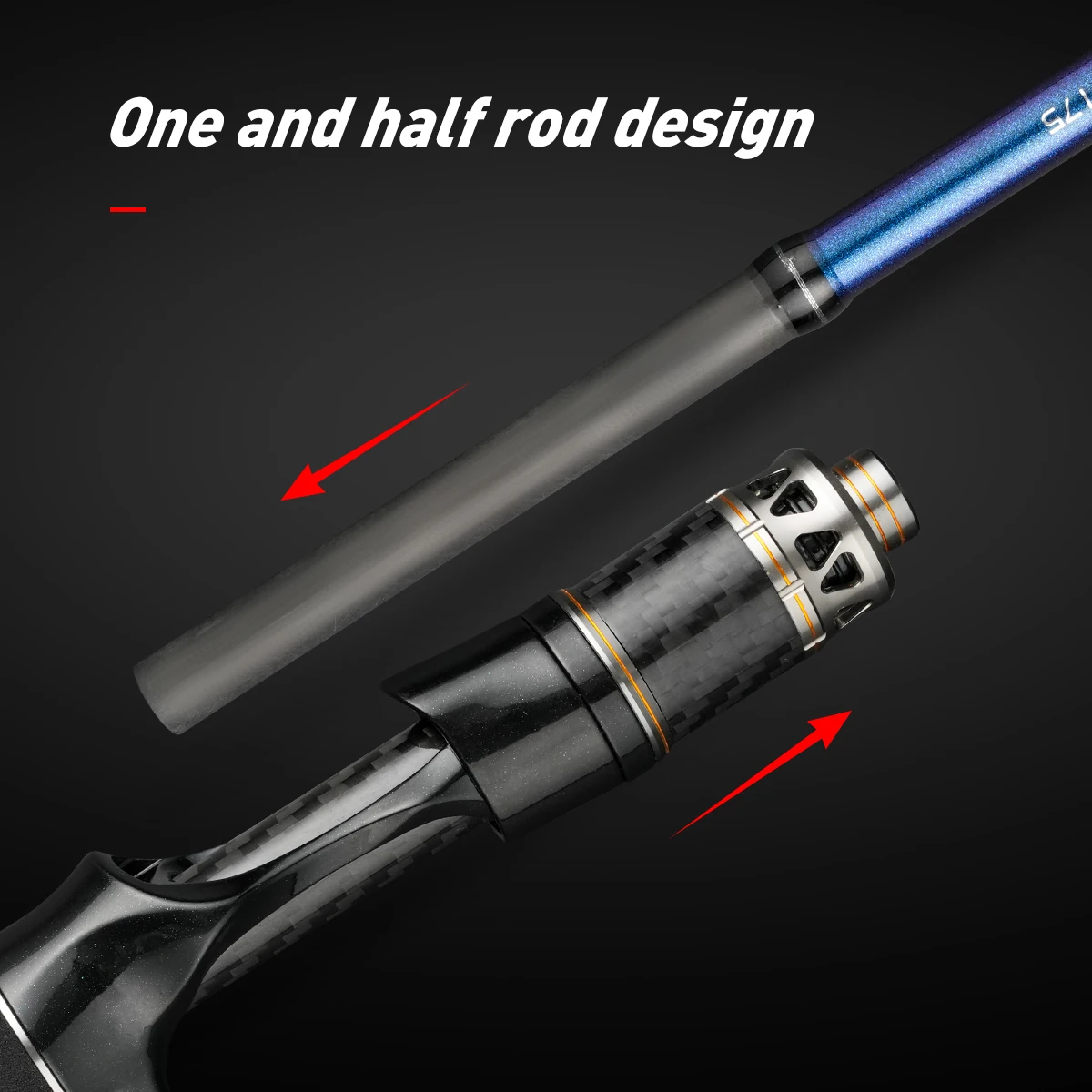 Caña de pescar de 1,75 m para pulpo, potente caña de jigging con punta de titanio y caña de pescar de acción 9:1 en barco de alta calidad - imagen 5