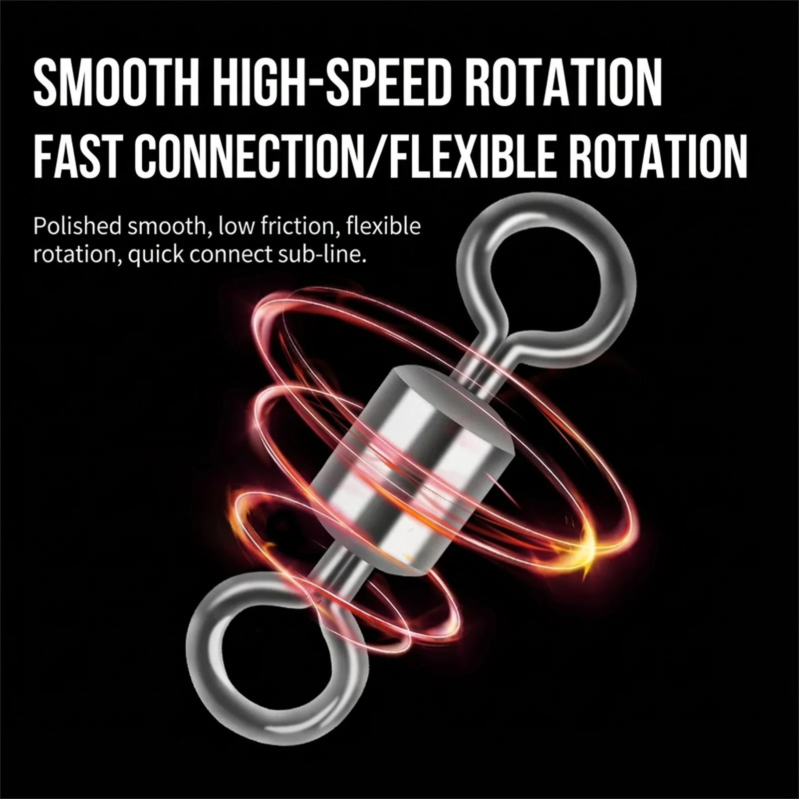 50 Uds. Conectores giratorios en forma de 8, anillo de conexión de caña de pescar de tensión fuerte, accesorios de pesca giratorios de enlace rápido Universal