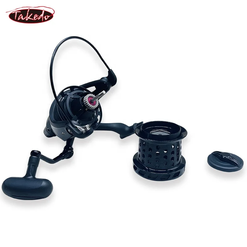 Carrete de pesca giratorio TAKEDO HS02 10 + 1 rodamientos de bolas carrete de pesca Surfcasting carrete de carpa marina doble taza todo para pescar - imagen 4