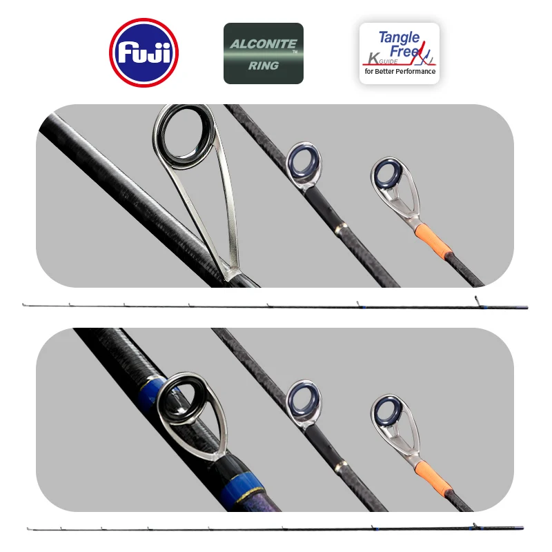 PURELURE ZANA-caña de pescar suave de alto carbono, accesorio Universal de fundición larga, giratoria, de acción rápida, anillo de lubina Fuji Alconite - imagen 5