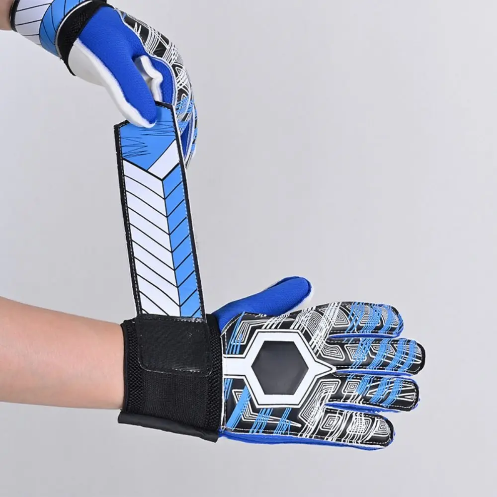 Guantes de portero con protección para los dedos, guantes de fútbol de látex antideslizantes resistentes al desgaste, guantes deportivos gruesos duraderos para entrenamiento de fútbol - imagen 3