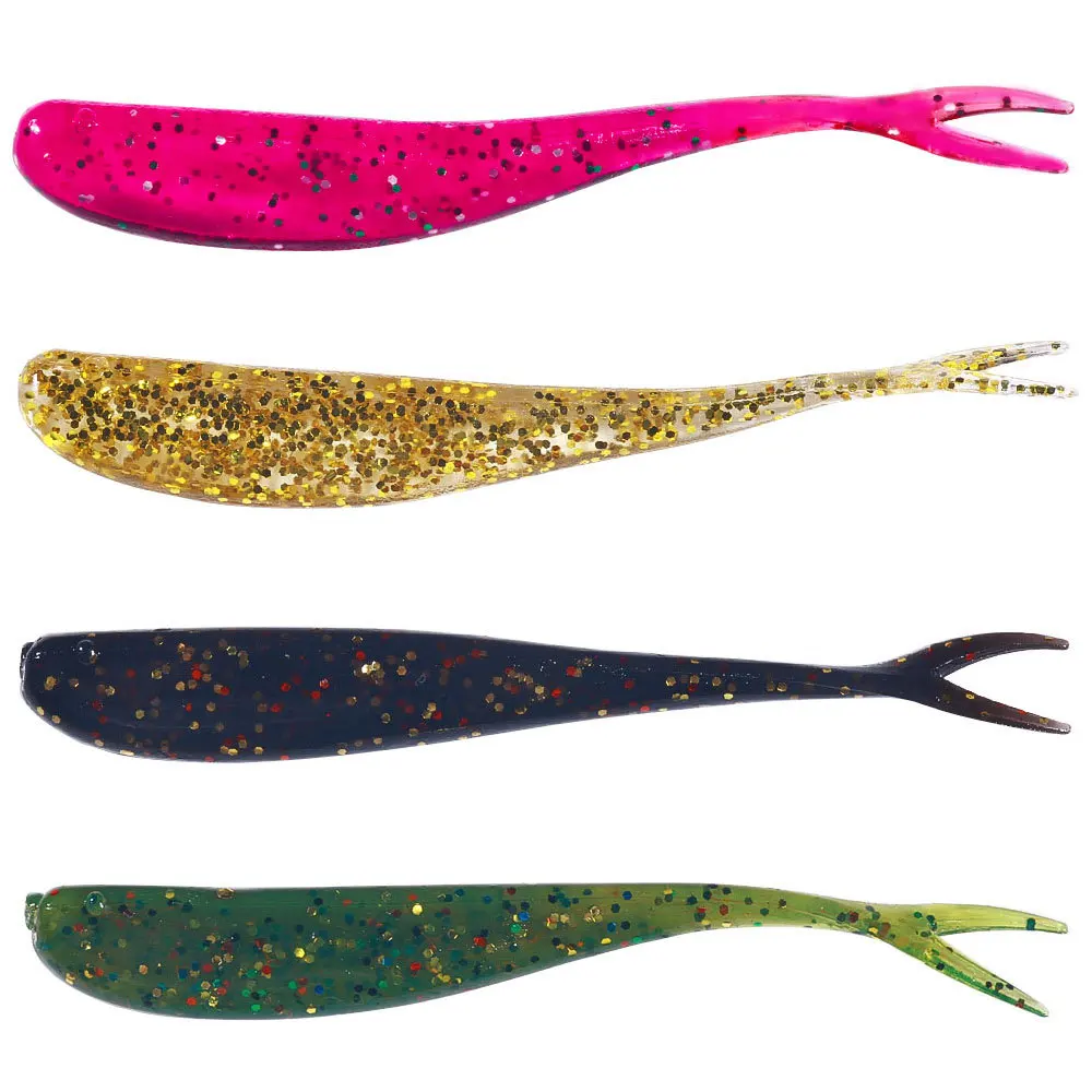 Señuelo de pesca de silicona suave, 10 Uds., 7,5 cm, 1,8g, pececillo, gusanos de agua dulce y salada, Wobblers, cebo Artificial, aparejos de lubina, plantillas - imagen 5