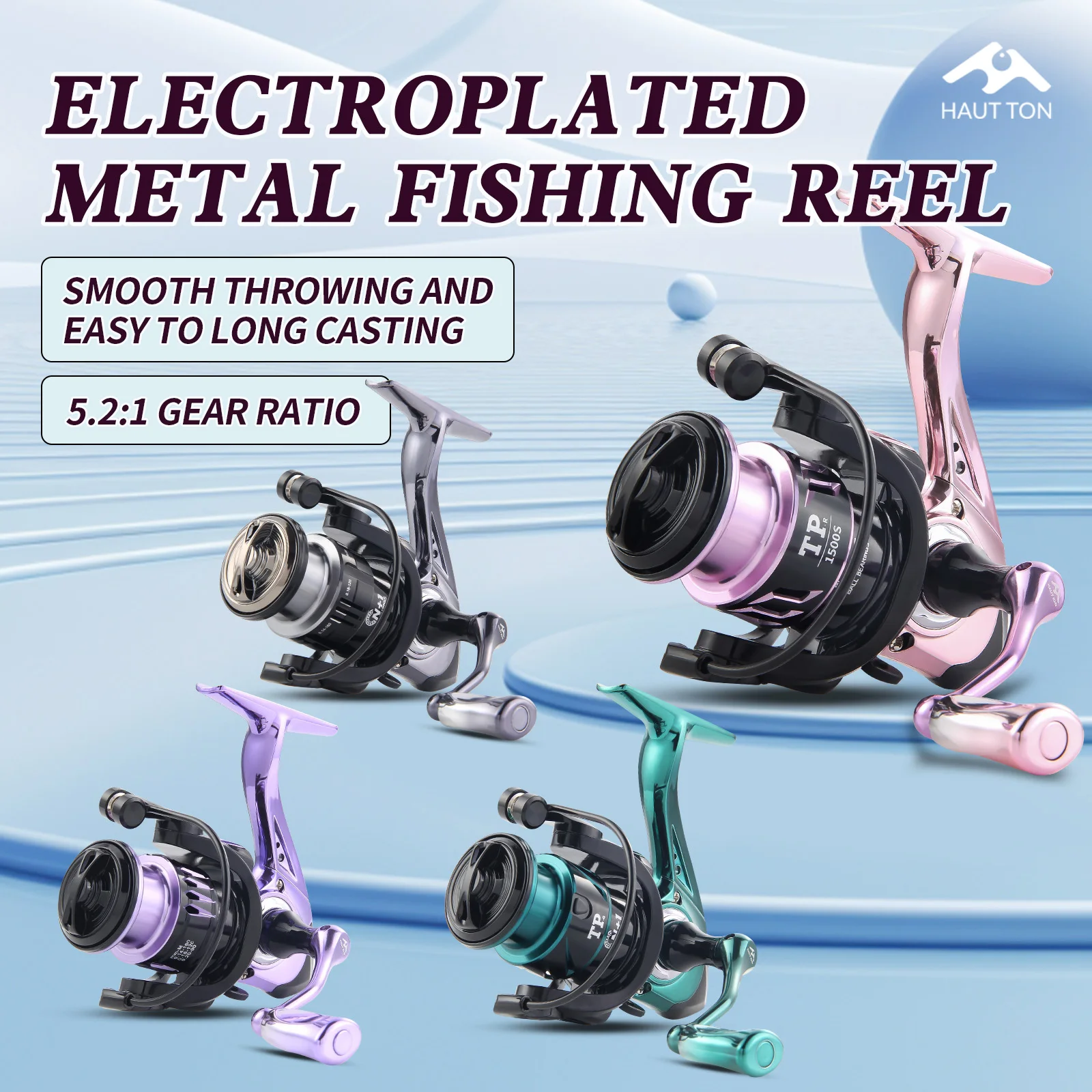 Carrete de pesca Lightning 1500S/3000M/4000L agua y salada - imagen 2