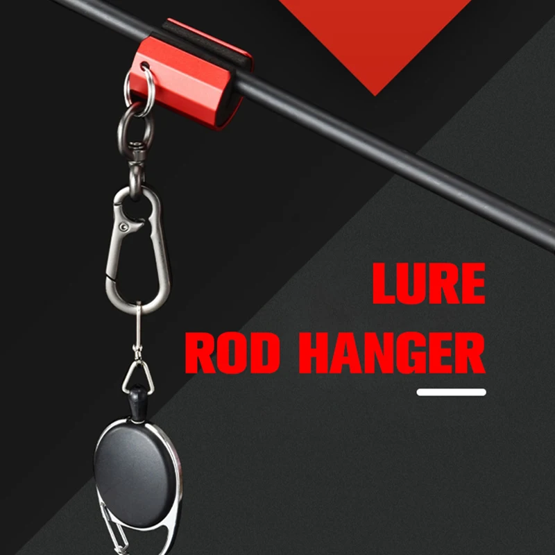 Soporte portátil para caña de pescar, abrazadera colgante para señuelo, rotación de 360 grados, accesorios de aparejos de pesca con llavero retráctil XA18G - imagen 5