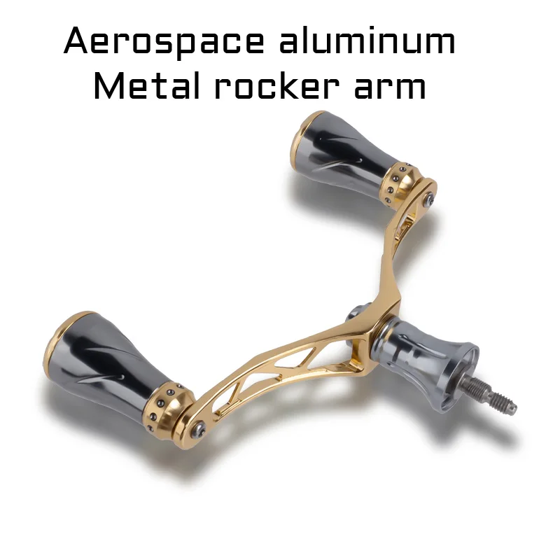 Accesorio de carrete de pesca, mango de carrete giratorio, perilla de aleación de aluminio, empuñadura ahuecada, manijas dobles modificadas DIY para marca S/D - imagen 4