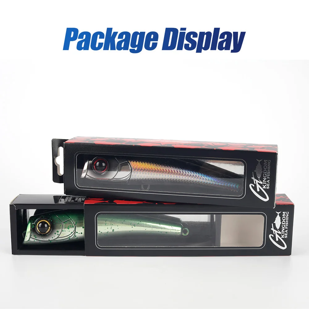 Señuelo de pesca Kingdom Sea Topwater Popper, 55g, 78g, 160mm, 180mm, Wobbler flotante, cebo duro Artificial para pesca de atún marino GT - imagen 5