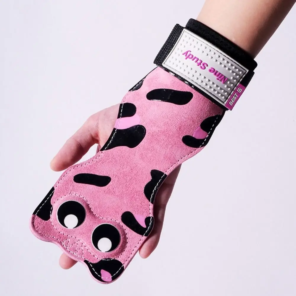 1 par de correas eléctricas para Fitness de gato con ojos grandes, correas de muñeca antideslizantes y resistentes al desgaste para gatitos, correas de energía duraderas de cuero para peso muerto - imagen 3