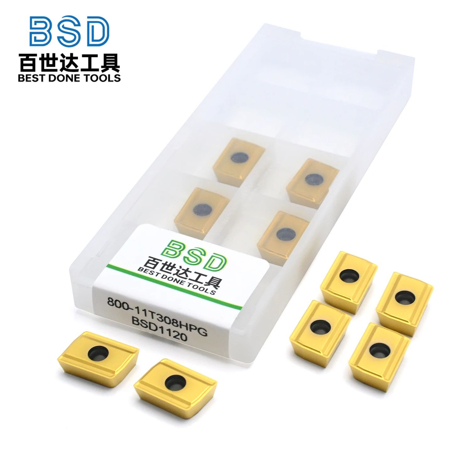 Insertos de fresado CNC de carburo – Grado BSD1120 para metal
