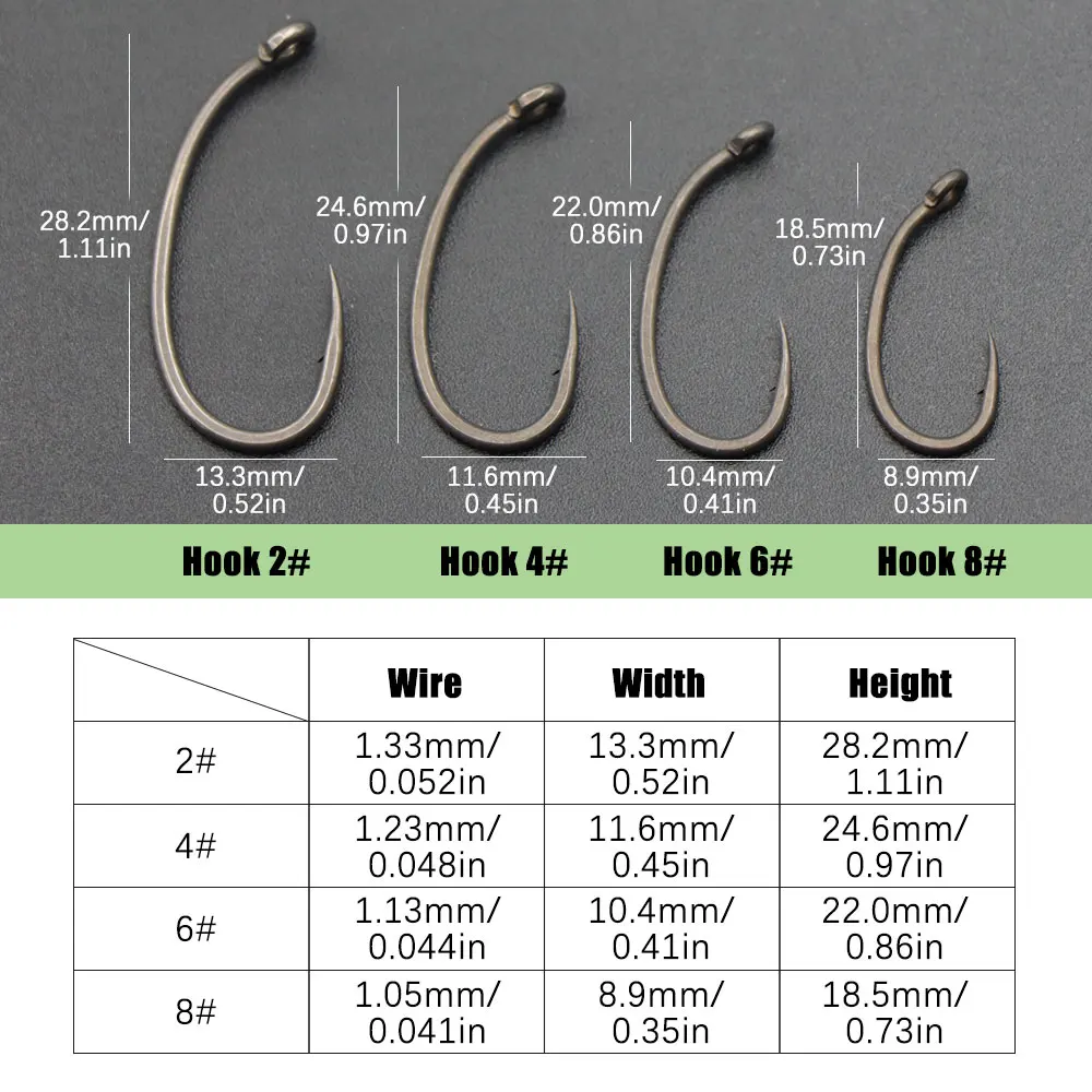 Anzuelos Klor X ultraafilados acero aleado para carpa feeder hair rig - imagen 3