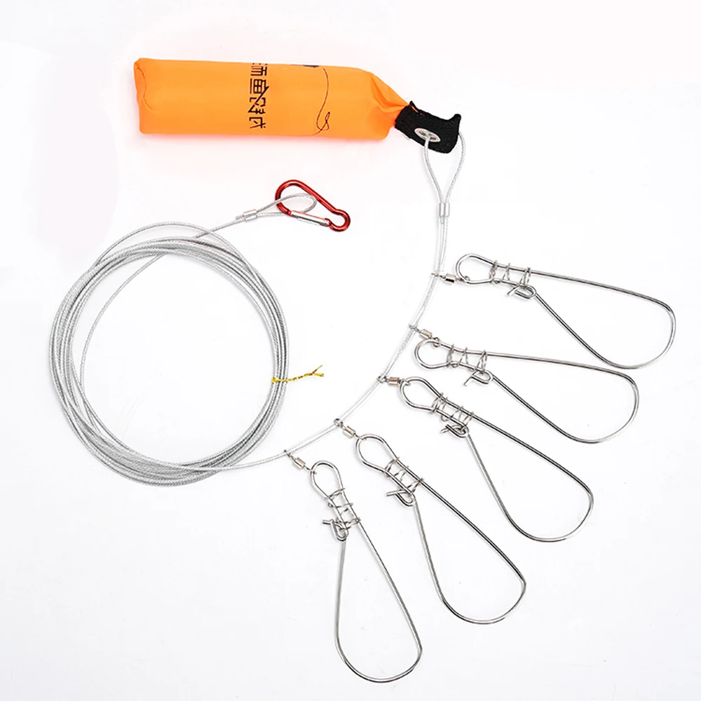 Hebilla de bloqueo de pesca a presión para aparejos de peces vivos grandes gigantes, accesorio de cadena de acero inoxidable, correa de bloqueo de señuelo de lubina flotante - imagen 3