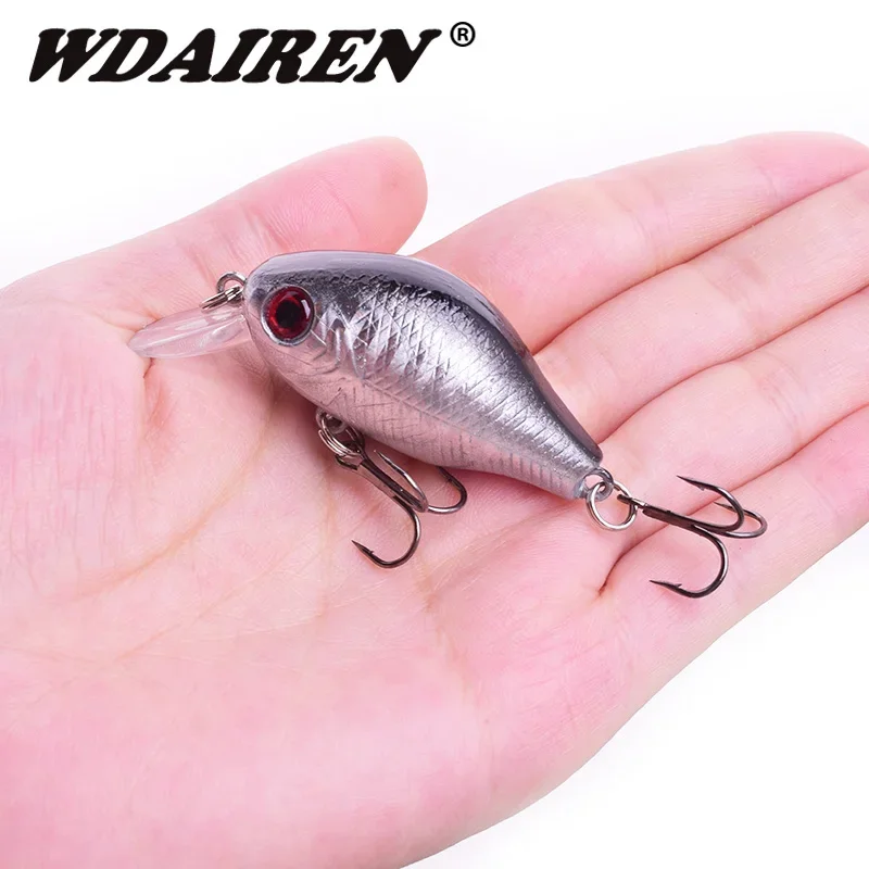 1 Pza 5,5 cm 8g Crankbaits Minnow señuelo de Pesca Wobblers cebo duro Artificial para Lucio carpa lubina Jerkbait Swimbait aparejos de Pesca - imagen 2