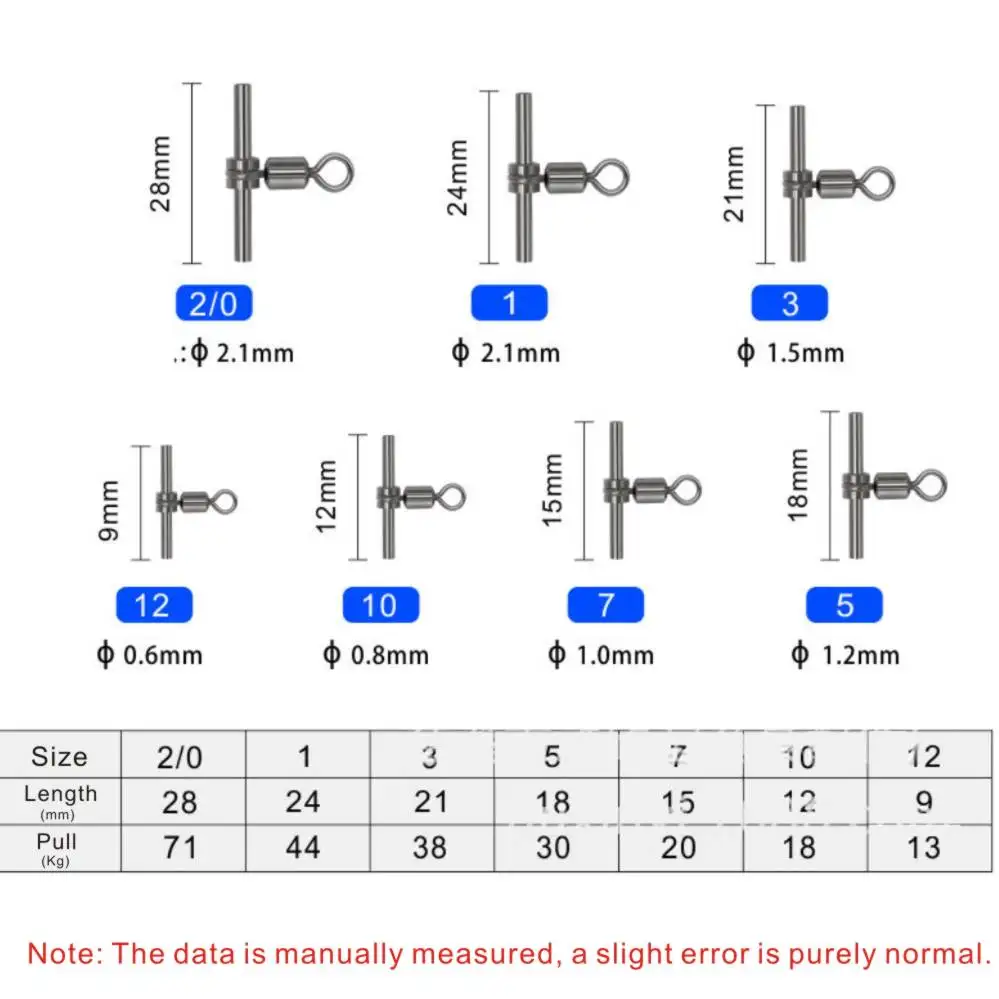ORJD-anzuelos de pesca de acero inoxidable, 50 piezas, 3 vías, Conector de señuelos, accesorios de pesca - imagen 2