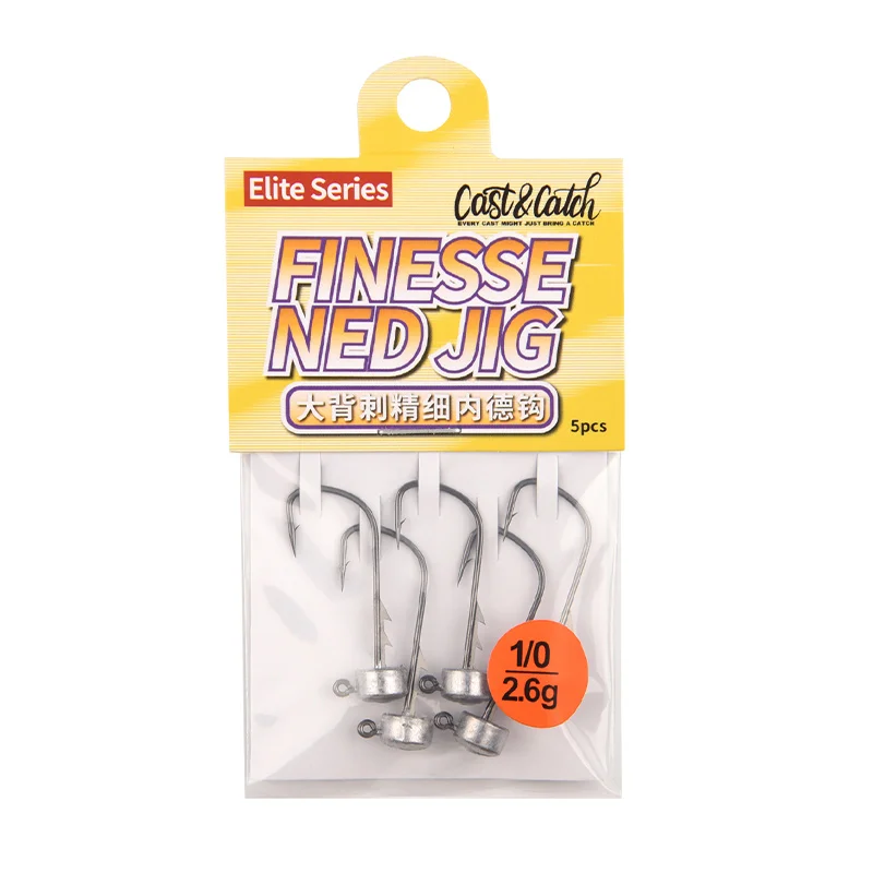 Cast & Catch Jig Head Plomo Finesse – Anzuelo anticolgante para vinilo - imagen 4