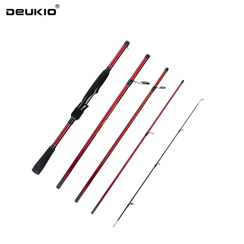 Caña de Pesca Ultraligera DEUKIO Carbono – 4 tramos 2.1m Viaje
