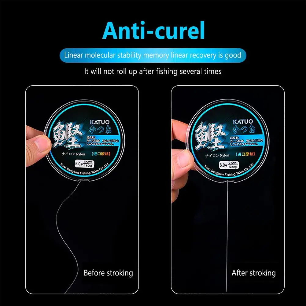 Sedal de pesca con señuelo de 500m, sedal de nailon transparente superfuerte, aparejos de pesca para agua de mar, accesorios de pesca de agua dulce, envío directo - imagen 3