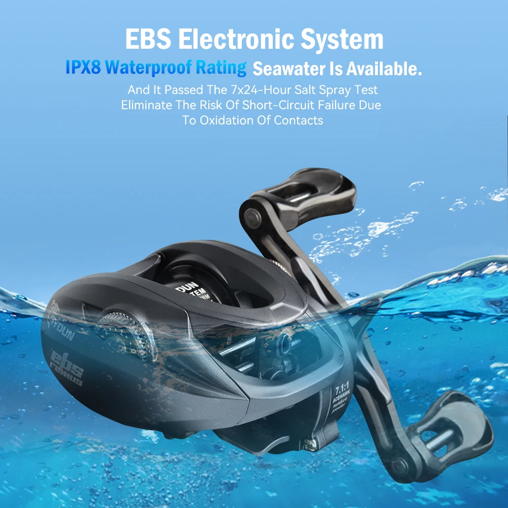 LEYDUN REMUS sistema de frenos electrónicos carretes de pesca Baitcasting 139g 7,1: 1 relación de engranaje 4kg carrete de pesca de Material de carbono ultraligero - imagen 5