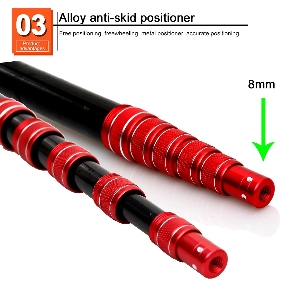 JOSBY 3M/4M/2,1 M red de pesca telescópica plegable red de aterrizaje poste ligero carpa fibra de carbono plegable mar mano Dip Net aparejos - imagen 5