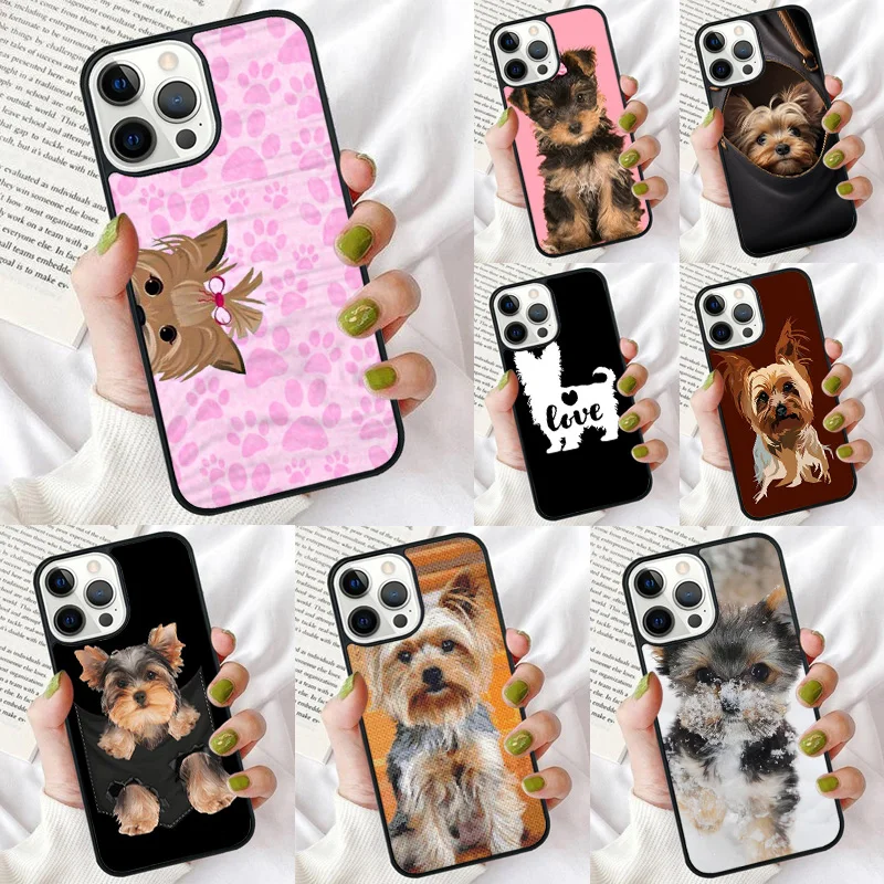 Funda iPhone Yorkshire Terrier – Trasera con diseño de perro