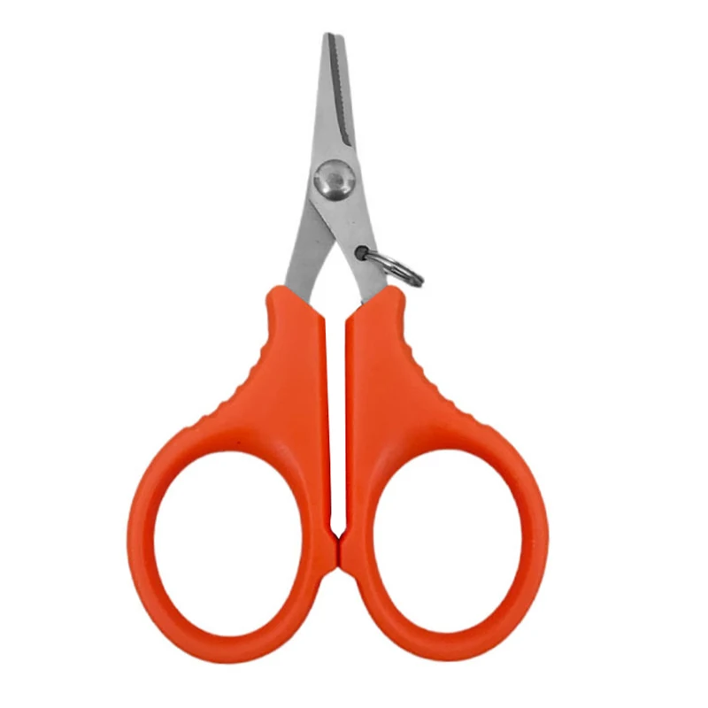 Tijeras de pesca de acero inoxidable dentadas, cortador de línea trenzada de PE, accesorios de herramientas de pesca de carpa con cordón - imagen 3