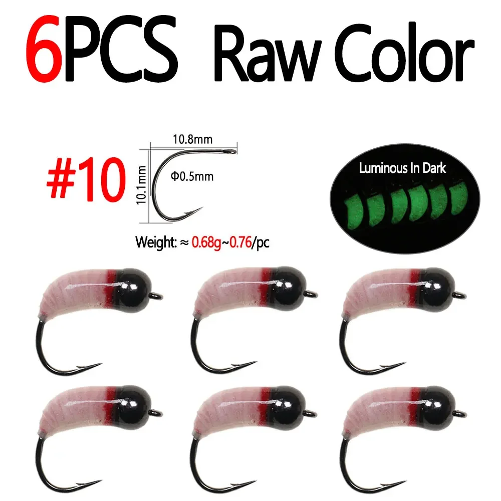 6pcs Raw Color Sz 10