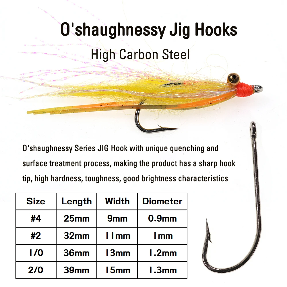 ICERIO 4 piezas #4 ~ #2/0 Chainbead Eyes Crazy Charlie Fly púas Fly Hook Fast Sink Bonefish permite Tarpon Señuelos de Pesca en agua salada - imagen 4