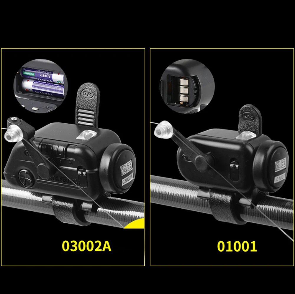 Juego de alarma de mordedura de pesca inteligente de carpa inalámbrica de alta sensibilidad con luces LED de sonido indicador de mordedura 2 tamaños - imagen 5