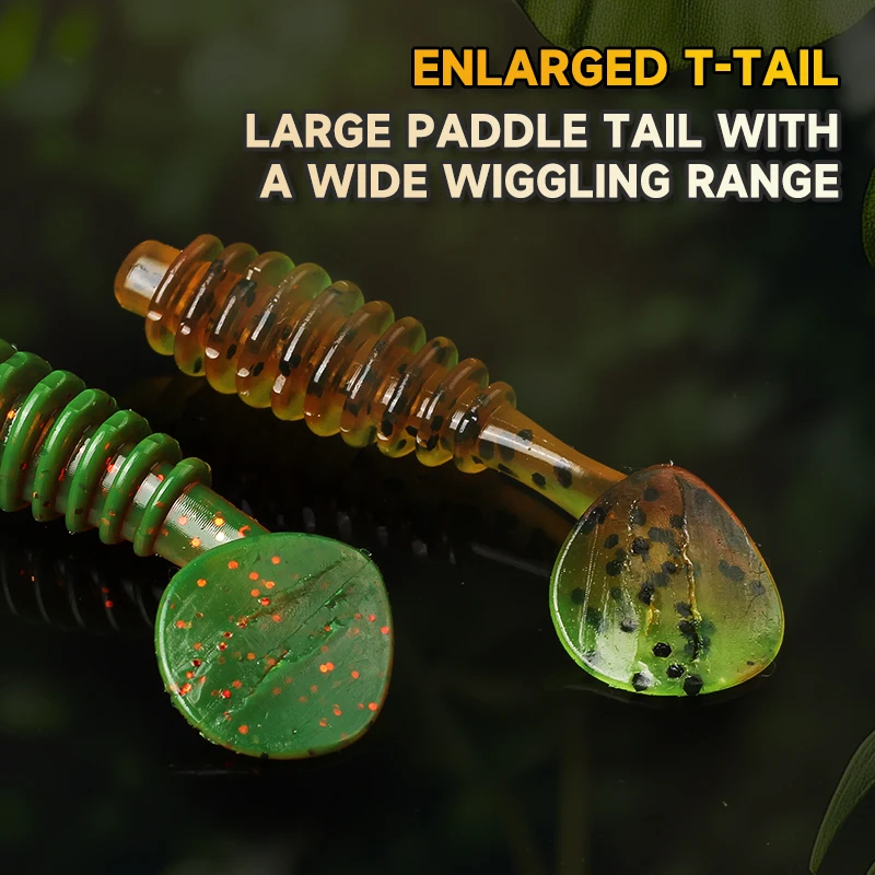 Supercontinent rubbring Shad cebos blandos 5 cm/15 piezas UV Isca Artificial silicona Pesca gran cola en T Wobblers - imagen 5