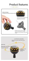 Pomo Metálico Carrete Baitcasting Compatible Shimano y Daiwa