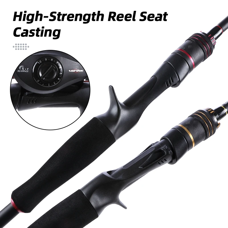 MIFINE-caña de pescar DREAM Casting, 1,98 M/2,13 M/2,28 M, potencia L/ML, 3-18G/7-28G, fibra de carbono, dos piezas, caña de señuelo de viaje para carpa - imagen 4