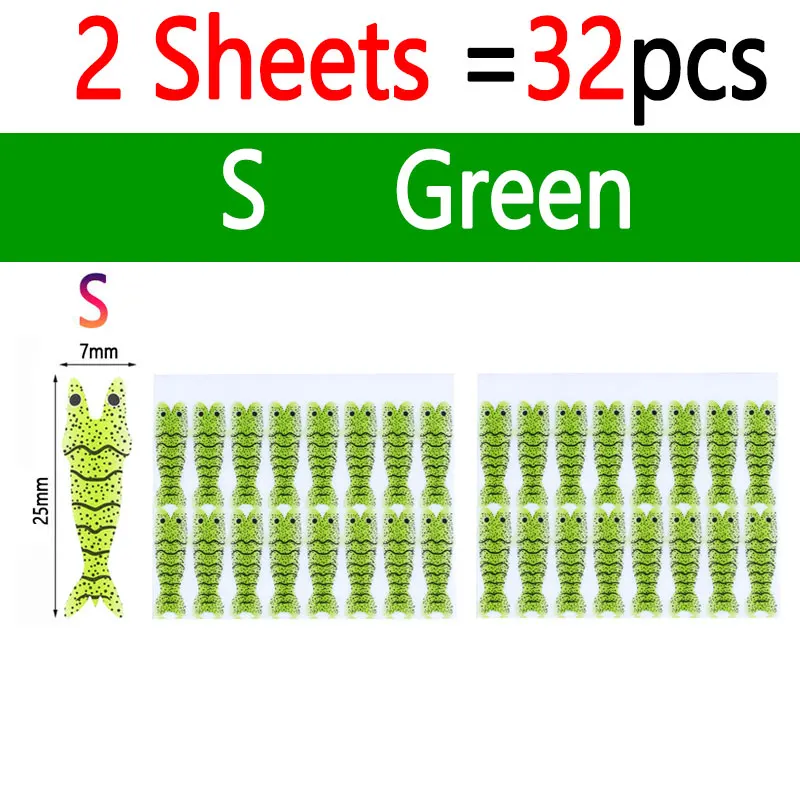 2 Sheets Green S