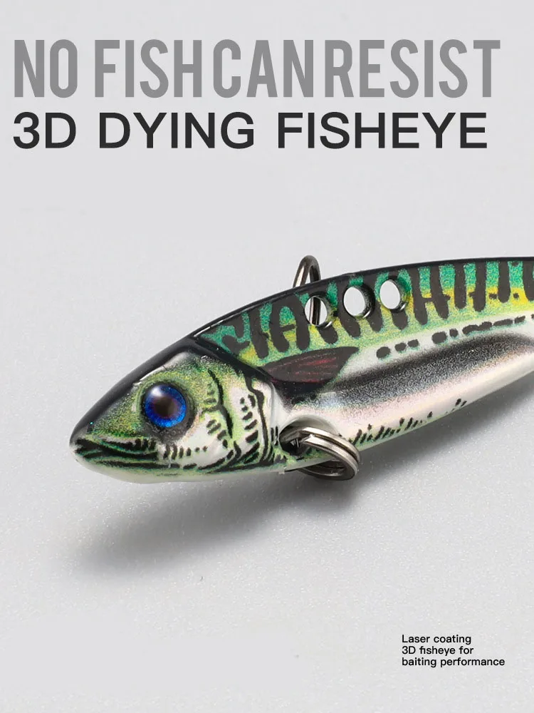 Mar Yolo 3D imprime cebo duro metálico VIP cebo vibración remota triple gancho falso cebo biónico herramienta de pesca de cebo - imagen 3