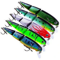 Cebos duros multisección, Señuelos de Pesca de pececillo, Wobblers de plástico Artificial, aparejos de Pesca, Crankbait, 1 ud.