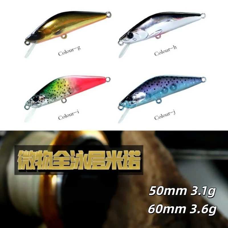 Micro Jerkbait hundido – Wobbler artificial para trucha y lubina - imagen 3