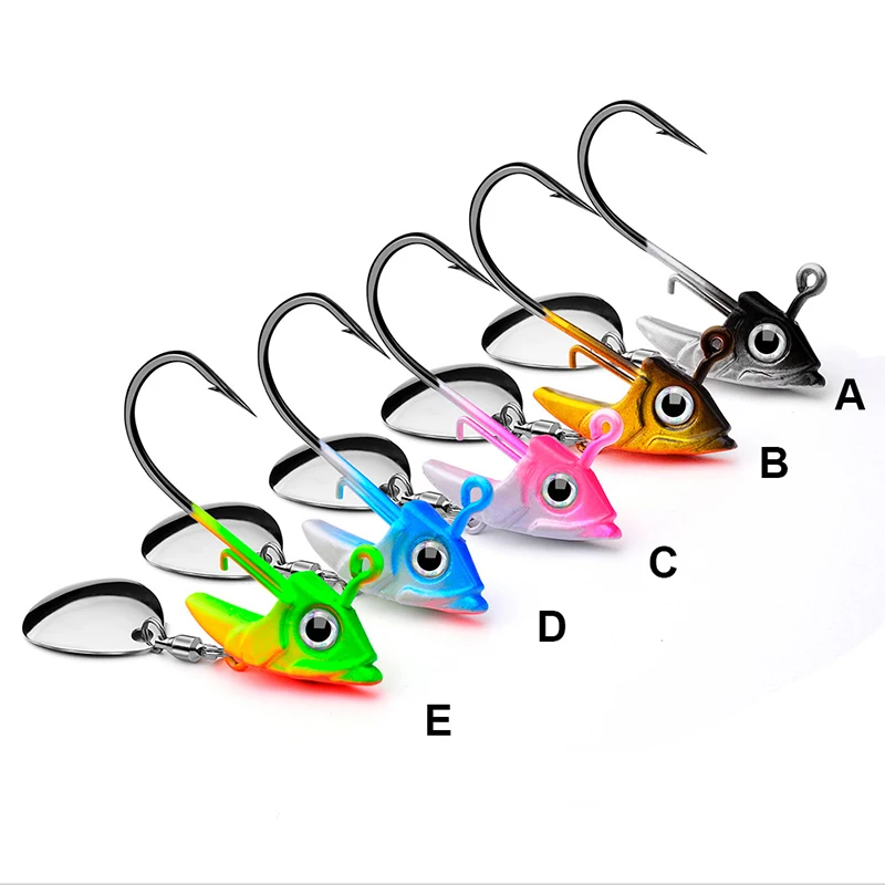 Señuelo de pesca VIB con lentejuelas de Metal giratorio, 7,5g/10,5g/15g, cebo Wobbler, perca giratoria, cebo falso, Crankbait, Jig Shads, peso de equilibrio - imagen 5