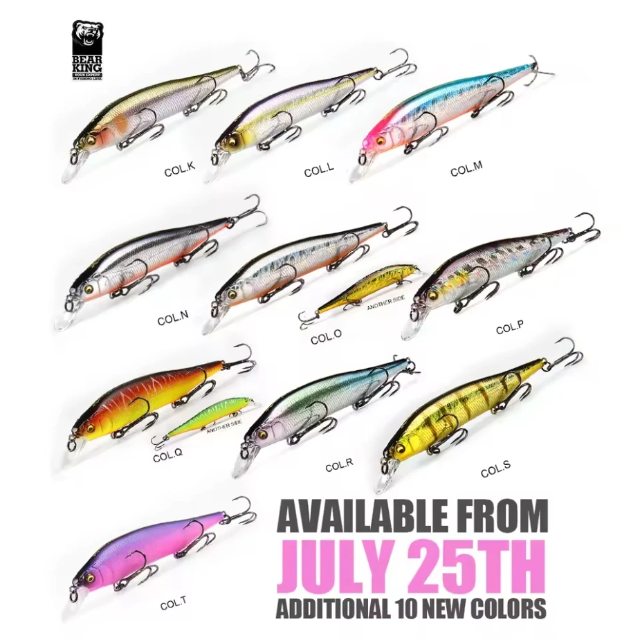 Bearking M114 Señuelo Minnow Wobbler – Anzuelos de calidad superior - imagen 5
