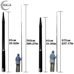 Salabre telescópico fibra carbono – Antideslizante, cabezal universal