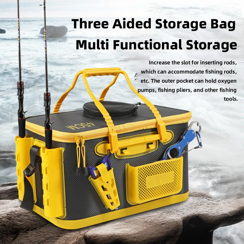 NUNATAK-caja de pesca con mosca para trucha, cubo para pesca viva, 40CM/45CM/50CM, caja multifuncional, almacenamiento, barril de pesca, caja de pesca dura - imagen 2