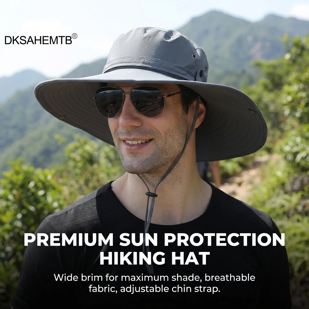 Sombrero de pesca hombre plegable impermeable con protección solar