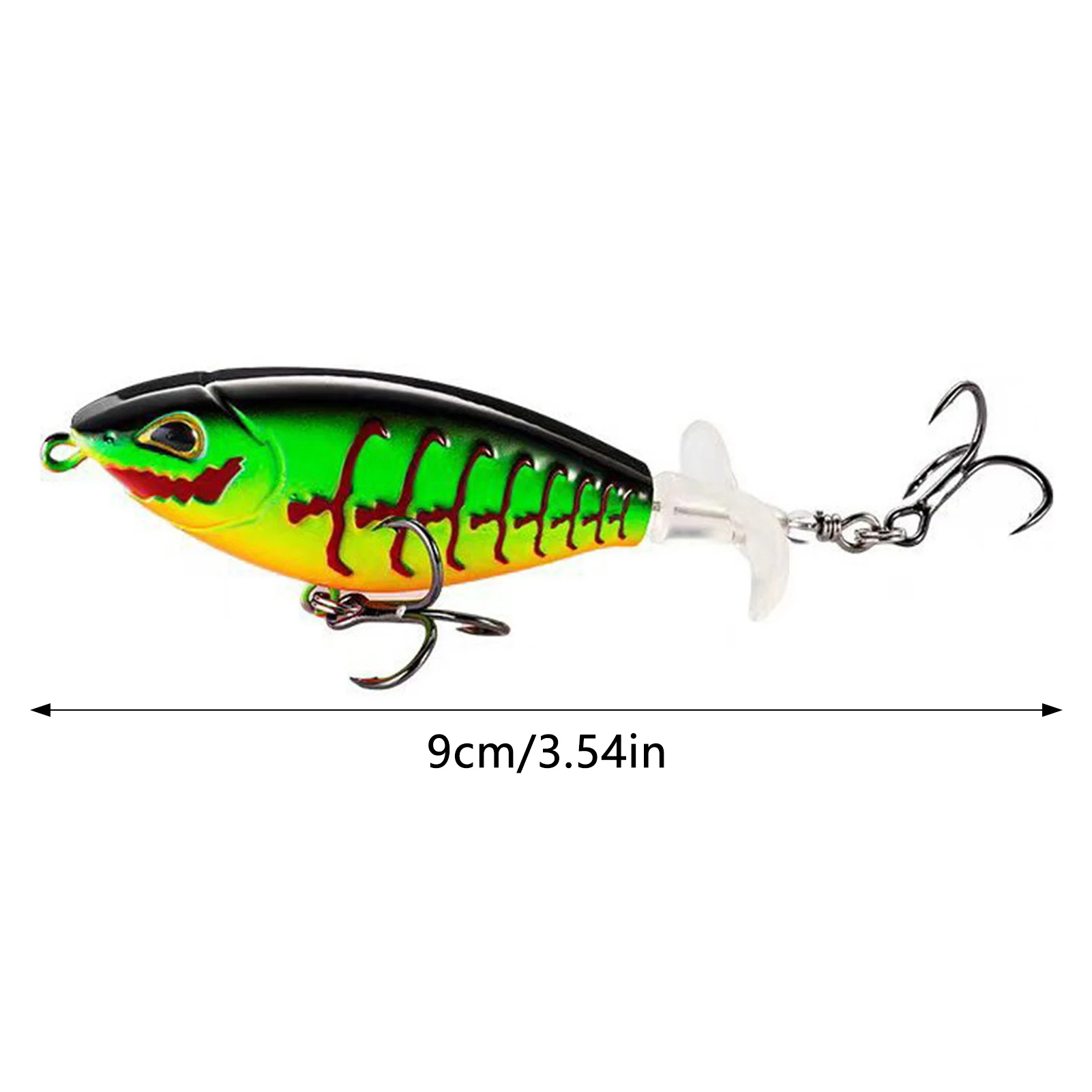 Cebo de hélice flotante, cebo biónico que imita el ruido del cebo Romo para atraer la pesca, microlápiz, artículos de pesca, carpa asiática de carretera, 1 Uds. - imagen 5